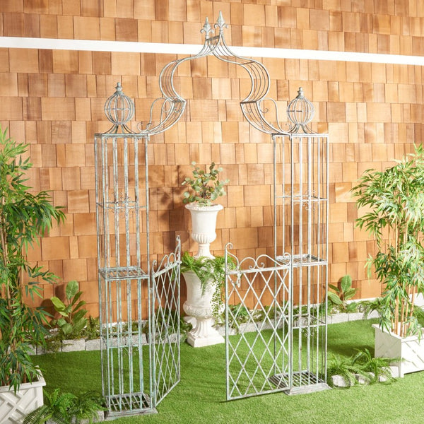 Safavieh BEATRIX Arbor - Victorian Elegance for Your Garden with Durable Iron Support for Climbing Vines Antique Dark Green / - PAT5012D