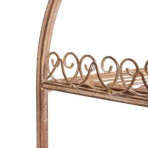 Safavieh AMARIS 4-Tier Shelf – Elegant Wrought Iron Display Stand for Outdoor Plants and Décor Essentials Rusty Orange / - PAT5014A