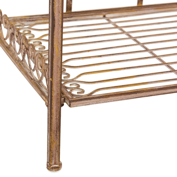 Safavieh AMARIS 4-Tier Shelf – Elegant Wrought Iron Display Stand for Outdoor Plants and Décor Essentials Rusty Orange / - PAT5014A