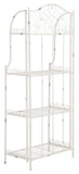 Safavieh Amaris Wrought Iron  4 Tier Outdoor Bakers Rack Antique White PAT5014B