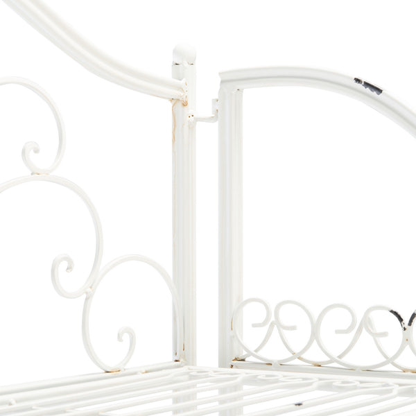 Safavieh Amaris Wrought Iron  4 Tier Outdoor Bakers Rack Antique White PAT5014B