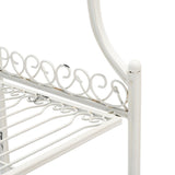 Safavieh Amaris Wrought Iron  4 Tier Outdoor Bakers Rack Antique White PAT5014B