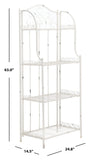 Safavieh Amaris Wrought Iron  4 Tier Outdoor Bakers Rack Antique White PAT5014B