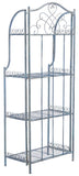 Safavieh Amaris Wrought Iron  4 Tier Outdoor Bakers Rack Antique Blue PAT5014C