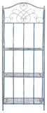 Safavieh Amaris Wrought Iron  4 Tier Outdoor Bakers Rack Antique Blue PAT5014C