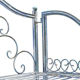 Safavieh Amaris Wrought Iron  4 Tier Outdoor Bakers Rack Antique Blue PAT5014C