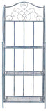 Safavieh Amaris Wrought Iron  4 Tier Outdoor Bakers Rack Antique Blue PAT5014C