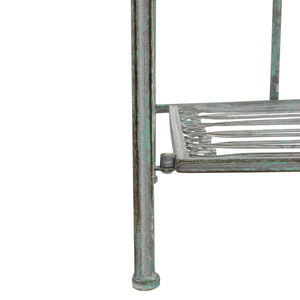 Safavieh AMARIS 4-Tier Shelf – Elegant Wrought Iron Display Stand for Outdoor Plants and Décor Essentials Antique Dark Green / - PAT5014D