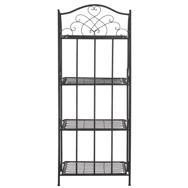 Safavieh Amaris Wrought Iron  4 Tier Outdoor Bakers Rack Black PAT5014E