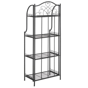 Safavieh Amaris Wrought Iron  4 Tier Outdoor Bakers Rack Black PAT5014E