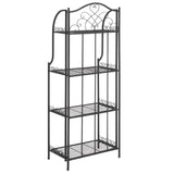 Safavieh Amaris Wrought Iron  4 Tier Outdoor Bakers Rack Black PAT5014E