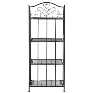 Safavieh Amaris Wrought Iron  4 Tier Outdoor Bakers Rack Black PAT5014E