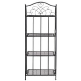 Amaris Wrought Iron  4 Tier Outdoor Bakers Rack