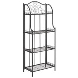 Safavieh Amaris Wrought Iron  4 Tier Outdoor Bakers Rack Black PAT5014E