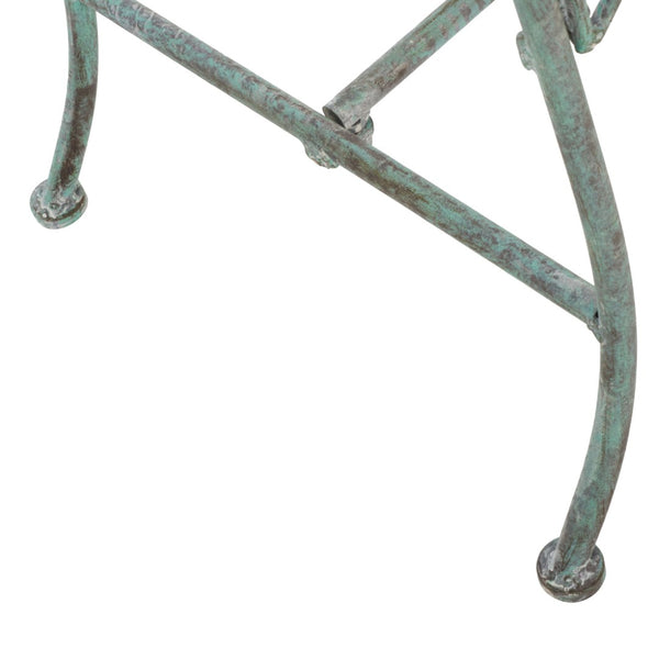Safavieh ADINA Victorian-Inspired Metal Bench with Wrought-Iron Scrollwork for Elegant Outdoor Spaces Antique Dark Green / - PAT5016D