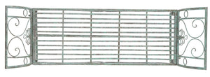 Safavieh ADINA Victorian-Inspired Metal Bench with Wrought-Iron Scrollwork for Elegant Outdoor Spaces Antique Dark Green / - PAT5016D