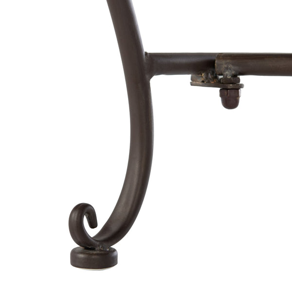 Safavieh ABNER Elegant Parisian Inspired Garden Bench with Delicate Scrollwork for Outdoor Living Spaces Rustic Brown PAT5017B