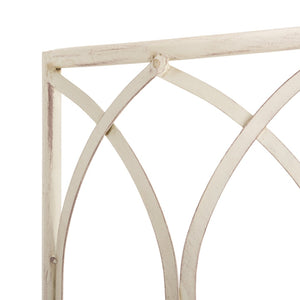Safavieh ABIA Tree Bench - Elegant Wrought-Iron Scrollwork for Timeless Outdoor Charm and Relaxation Space Distressed White / - PAT5018A