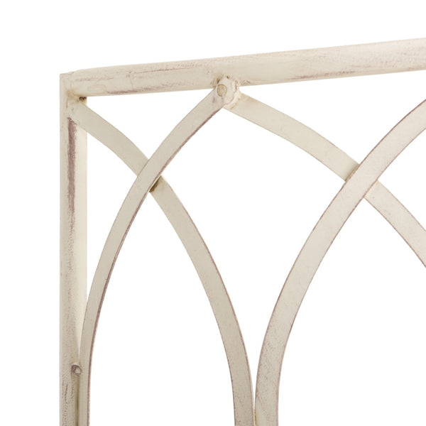 Safavieh ABIA Tree Bench - Elegant Wrought-Iron Scrollwork for Timeless Outdoor Charm and Relaxation Space Distressed White / - PAT5018A
