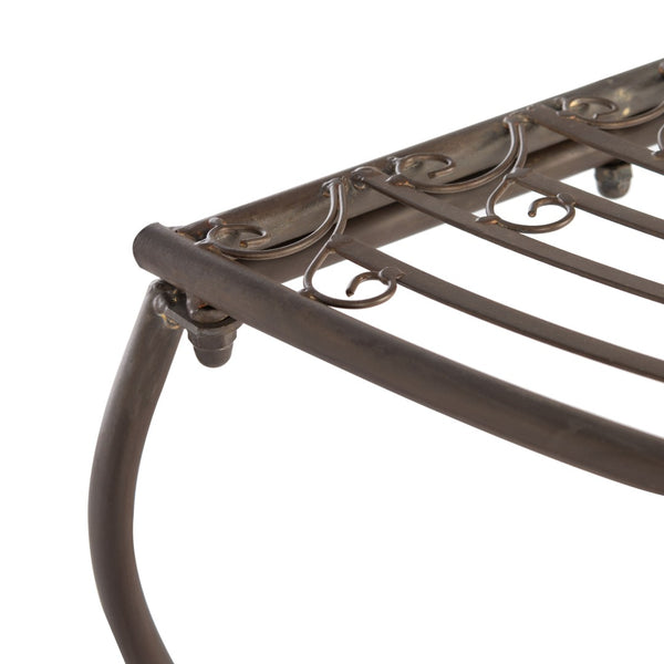 Safavieh ABIA Tree Bench - Elegant Wrought-Iron Scrollwork for Timeless Outdoor Charm and Relaxation Space Rustic Brown PAT5018B