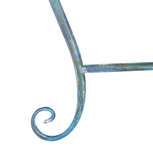 Safavieh ABIA Tree Bench - Elegant Wrought-Iron Scrollwork for Timeless Outdoor Charm and Relaxation Space Mossy Blue / - PAT5018C
