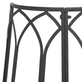 Safavieh Abia Wrought Iron 50 Inch W Outdoor Tree Bench Black PAT5018E