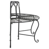 Safavieh Abia Wrought Iron 50 Inch W Outdoor Tree Bench Black PAT5018E