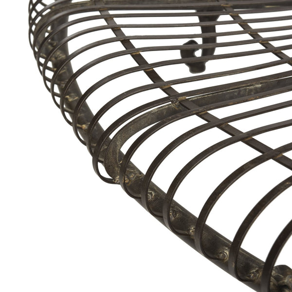 Safavieh ALLY Elegant Tree Bench with Classic Scrollwork - Timeless Iron Seating for Gardens & Patios Rustic Brown PAT5019A