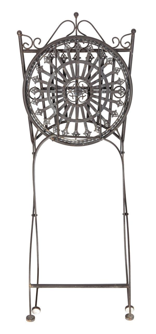 Safavieh BELEN Bistro Set - Elegant Outdoor Table and Two Chairs with Victorian Ironwork Design for Patios Unearthed Rust / - PAT5020B