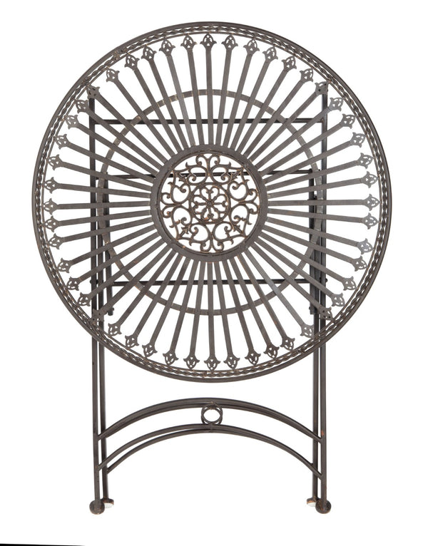 Safavieh BELEN Bistro Set - Elegant Outdoor Table and Two Chairs with Victorian Ironwork Design for Patios Unearthed Rust / - PAT5020B