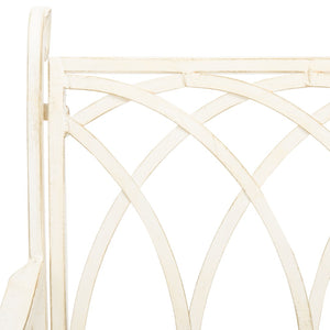 Safavieh RESSI Rock Bench - Elegantly Crafted Wrought Iron Seating for Timeless Outdoor Charm & Comfort Pearl White / - PAT5021A