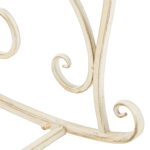 Safavieh RESSI Rock Bench - Elegantly Crafted Wrought Iron Seating for Timeless Outdoor Charm & Comfort Pearl White / - PAT5021A