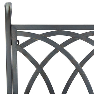Safavieh RESSI Rock Bench - Elegantly Crafted Wrought Iron Seating for Timeless Outdoor Charm & Comfort Black Rust / - PAT5021B