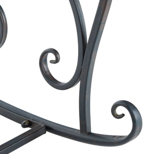 Safavieh RESSI Rock Bench - Elegantly Crafted Wrought Iron Seating for Timeless Outdoor Charm & Comfort Black Rust / - PAT5021B