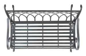 Safavieh RESSI Rock Bench - Elegantly Crafted Wrought Iron Seating for Timeless Outdoor Charm & Comfort Black Rust / - PAT5021B