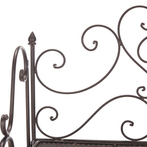 Safavieh TORUS 3-TIER SHELF - Elegant Iron Display Stand with Scrollwork for Plants and Outdoor Decor Storage Unearthed Rust / - PAT5022B