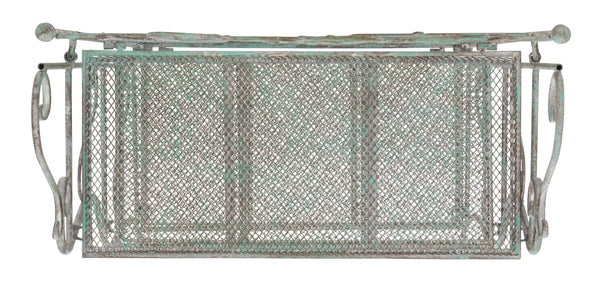 Safavieh Torus 3-tier Garden Shelf With Elegant Iron Scrollwork In Antique Dark Green - Stylish Storage Solution Antique Dark Green , 100% Iron Pat5022d