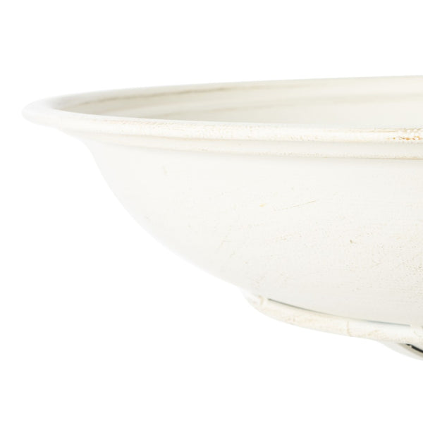 Safavieh ORIAN Victorian-Inspired Bird Bath for Outdoor Spaces – Durable Iron Design with Elegant Accents Pearl White / - PAT5023A