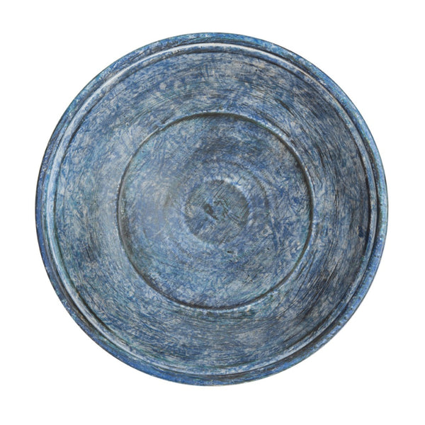 Safavieh ORIAN Victorian-Inspired Bird Bath for Outdoor Spaces – Durable Iron Design with Elegant Accents Mossy Blue / - PAT5023B