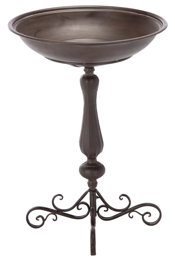 Safavieh Orian Bird Bath - Elegant Victorian Design In Rustic Brown With Intricate Iron Scrollwork For Gardens Rustic Brown 100% Iron Pat5023c