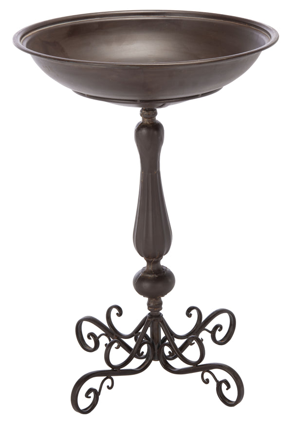 Safavieh Orian Bird Bath - Elegant Victorian Design In Rustic Brown With Intricate Iron Scrollwork For Gardens Rustic Brown 100% Iron Pat5023c