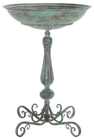 Safavieh Orian Bird Bath XII23 Antique Green Iron PAT5023D