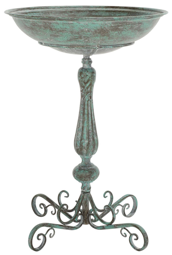 Safavieh Orian Bird Bath XII23 Antique Green Iron PAT5023D
