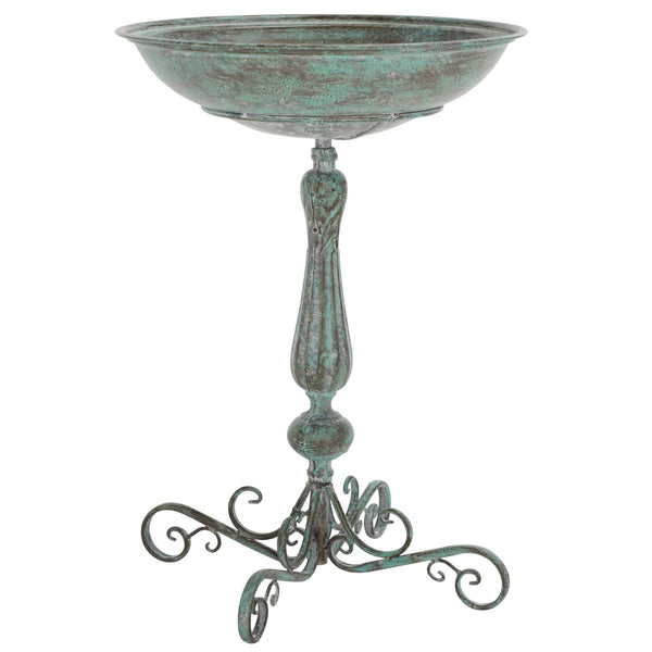 Safavieh Orian Bird Bath XII23 Antique Green Iron PAT5023D