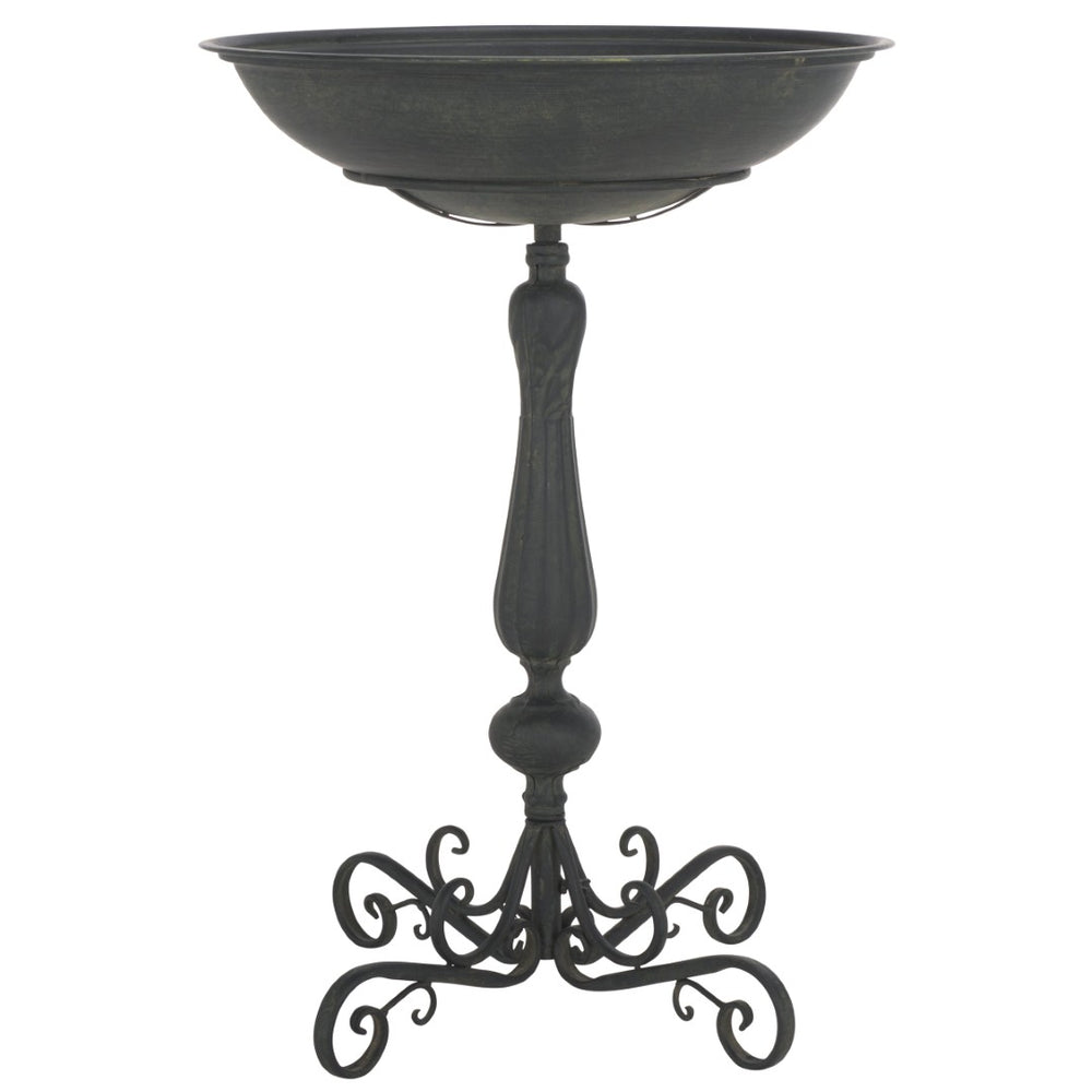 Safavieh ORIAN Victorian-Inspired Bird Bath for Outdoor Spaces – Durable Iron Design with Elegant Accents Black PAT5023E