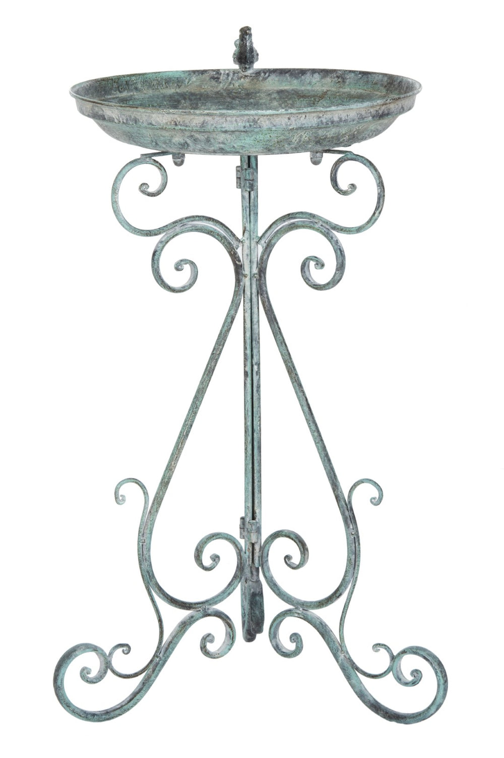 Safavieh ASHLAN Elegant Bird Bath with Sculpted Ornament and Scrollwork for Patios and Gardens Decor Antique Dark Green / - PAT5024B