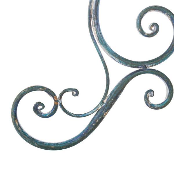 Safavieh ASHLAN Elegant Bird Bath with Sculpted Ornament and Scrollwork for Patios and Gardens Decor Mossy Blue / - PAT5024C