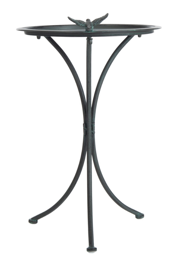 Safavieh KENSI Elegant Bird Bath with Curved Iron Design - Timeless Garden Accent for Outdoor Spaces Antique Grey / - PAT5025B