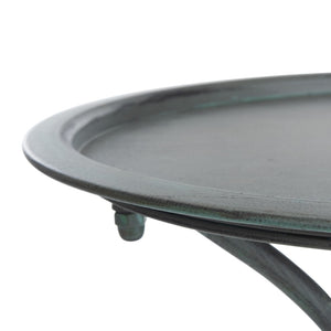 Safavieh KENSI Elegant Bird Bath with Curved Iron Design - Timeless Garden Accent for Outdoor Spaces Antique Grey / - PAT5025B