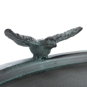 Safavieh KENSI Elegant Bird Bath with Curved Iron Design - Timeless Garden Accent for Outdoor Spaces Antique Grey / - PAT5025B